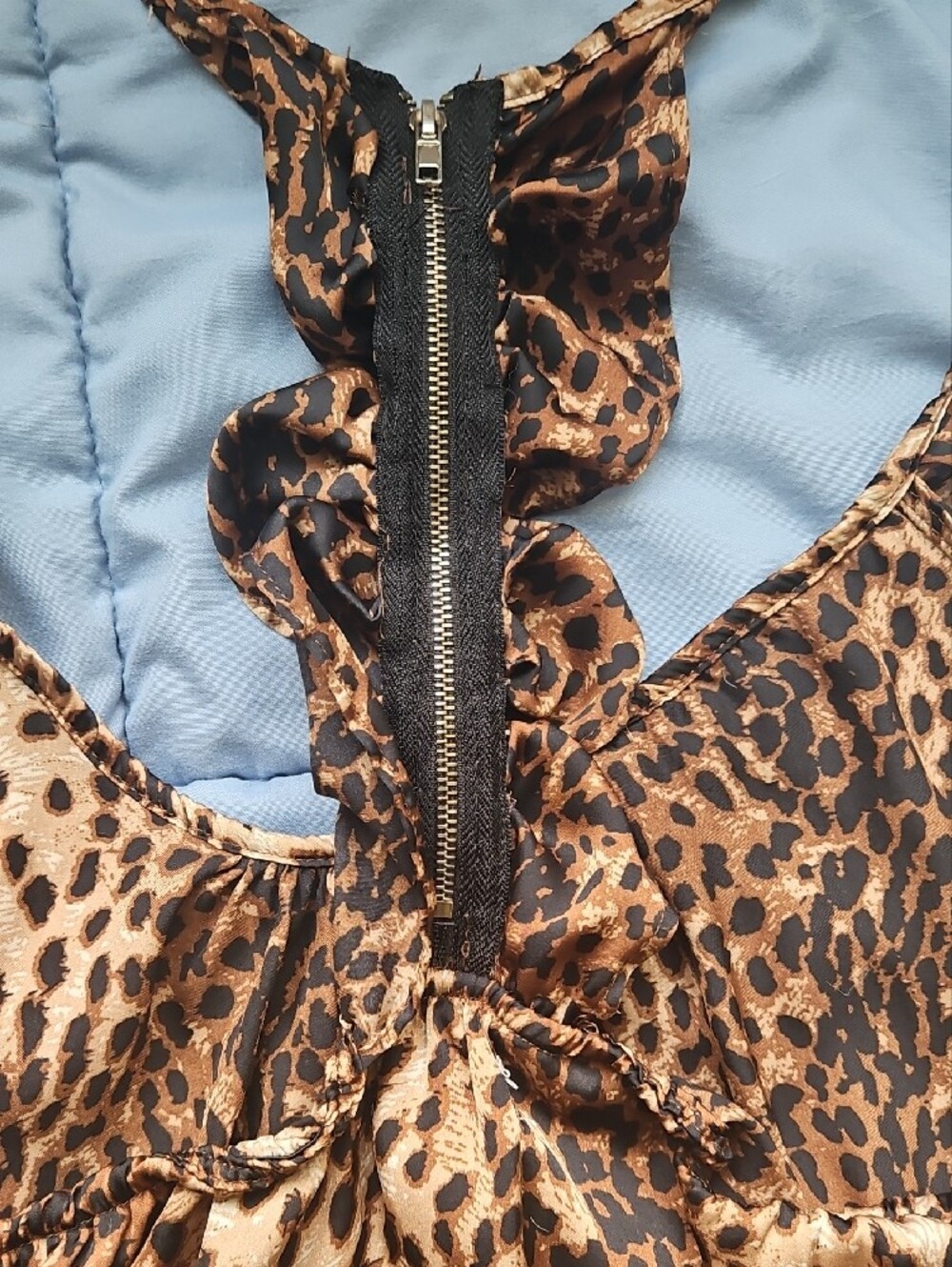 Leopard Print Ruffle-Trim Top - Picture 3 of 3